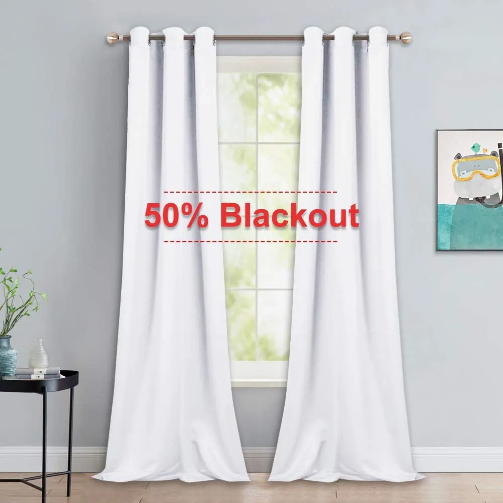 Light Blocking Curtain Soft Fabric 1 Pair