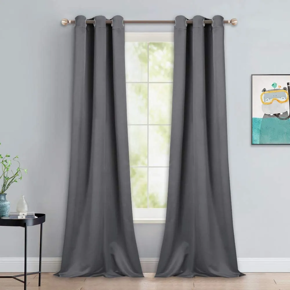 Light Blocking Curtain Soft Fabric 1 Pair