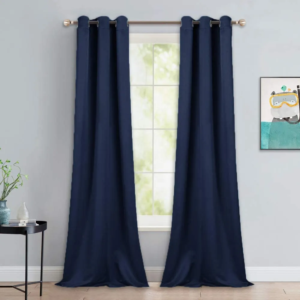 Light Blocking Curtain Soft Fabric 1 Pair