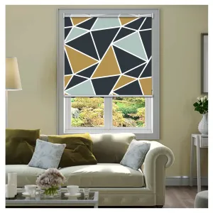 Mid Century Geometric Pattern Print Window Roller Shade