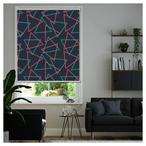 Mid Century Triangle Pattern Print Window Roller Shade