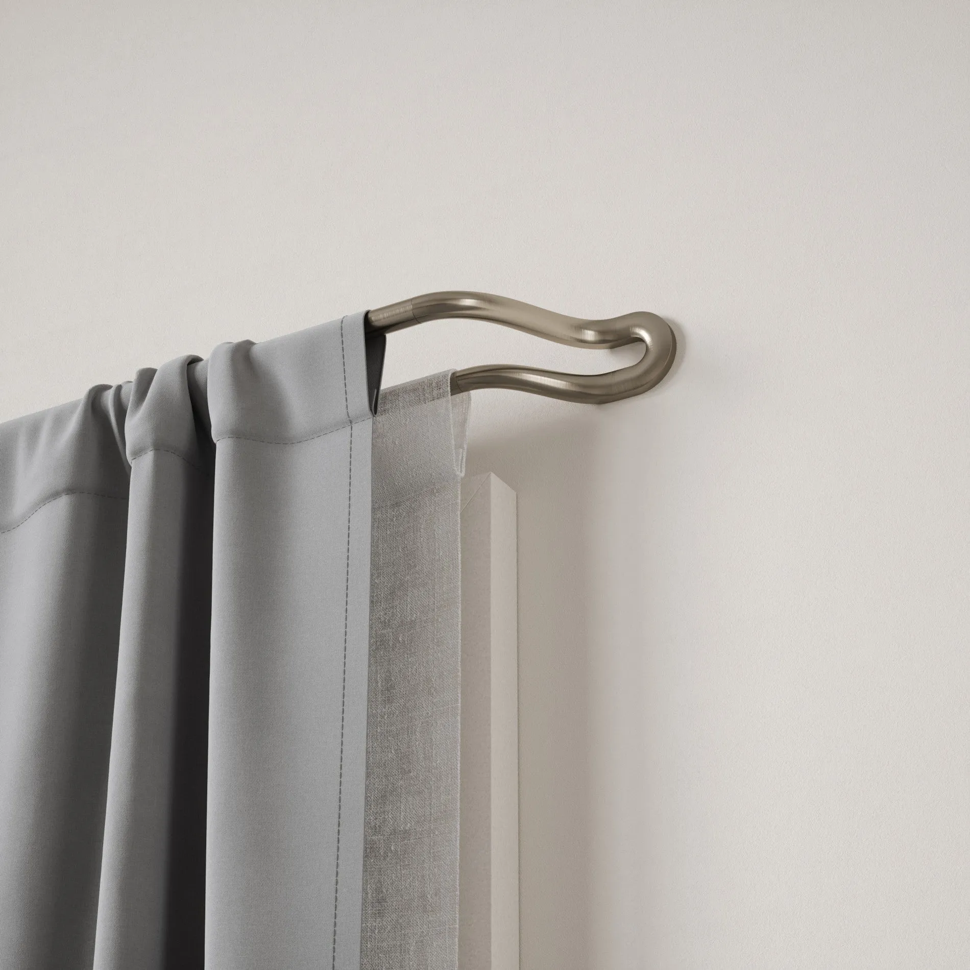 Midnight Blackout Double Curtain Rod