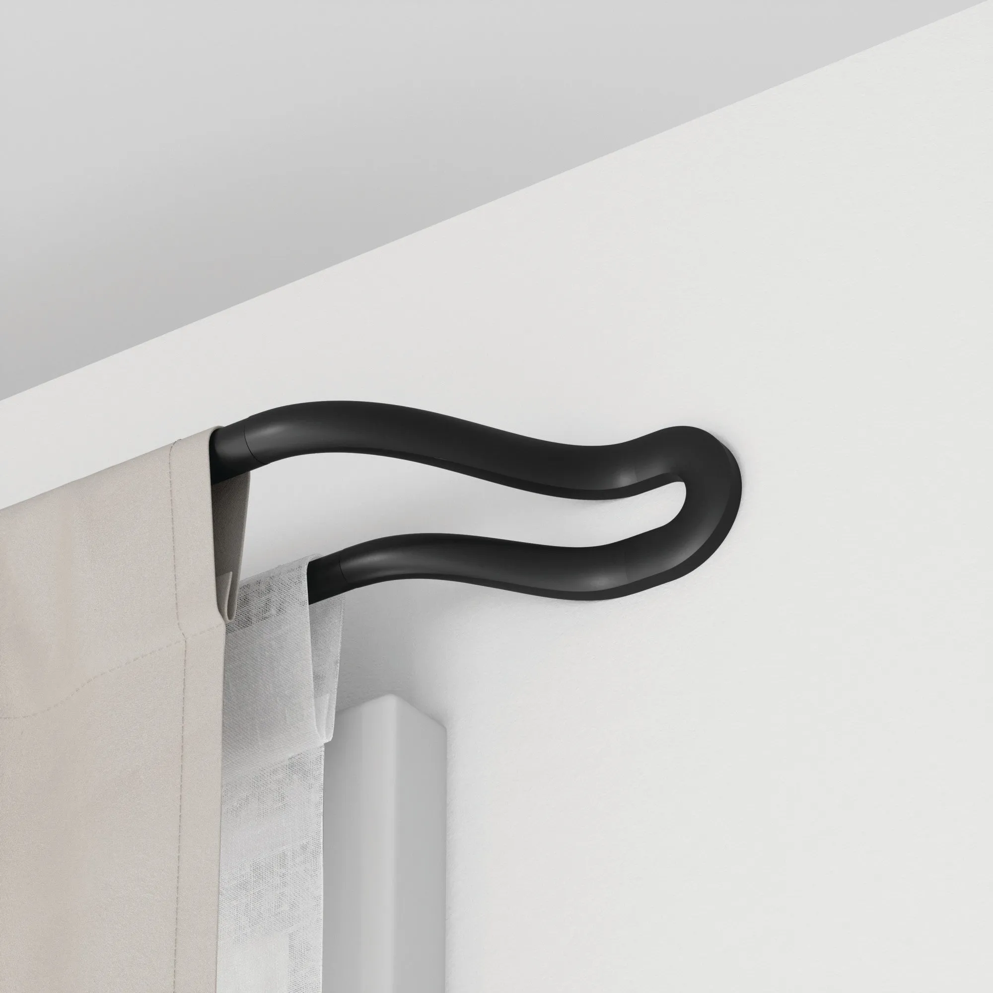 Midnight Blackout Double Curtain Rod