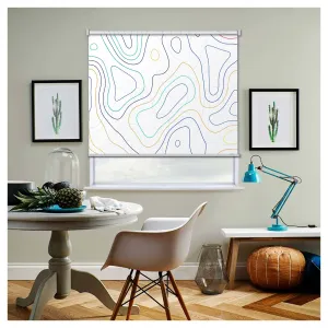 Minimalist Organic Curvy Lines Window Roller Shade