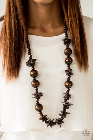 Paparazzi Accessories  - Yes We CANCUN! #N165 Box 11 - Brown Necklace