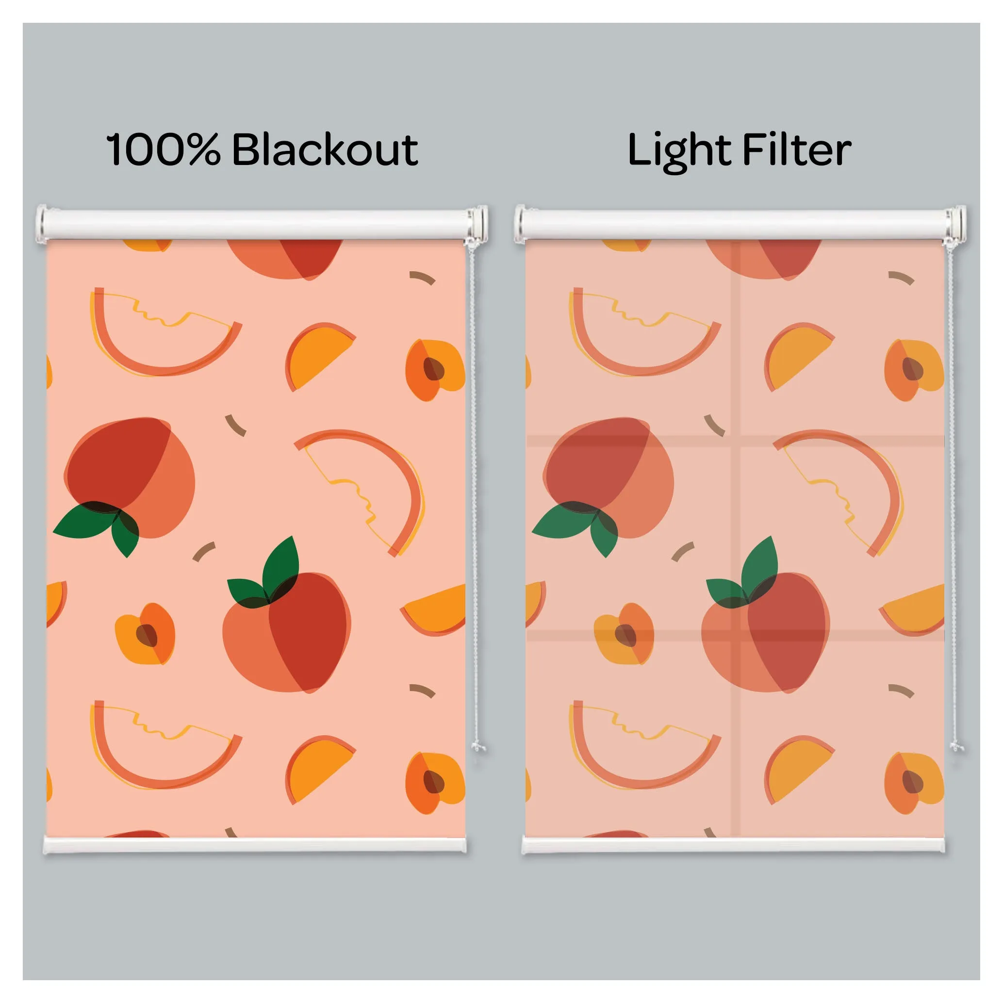 Peaches Garden Fruits Window Roller Shade