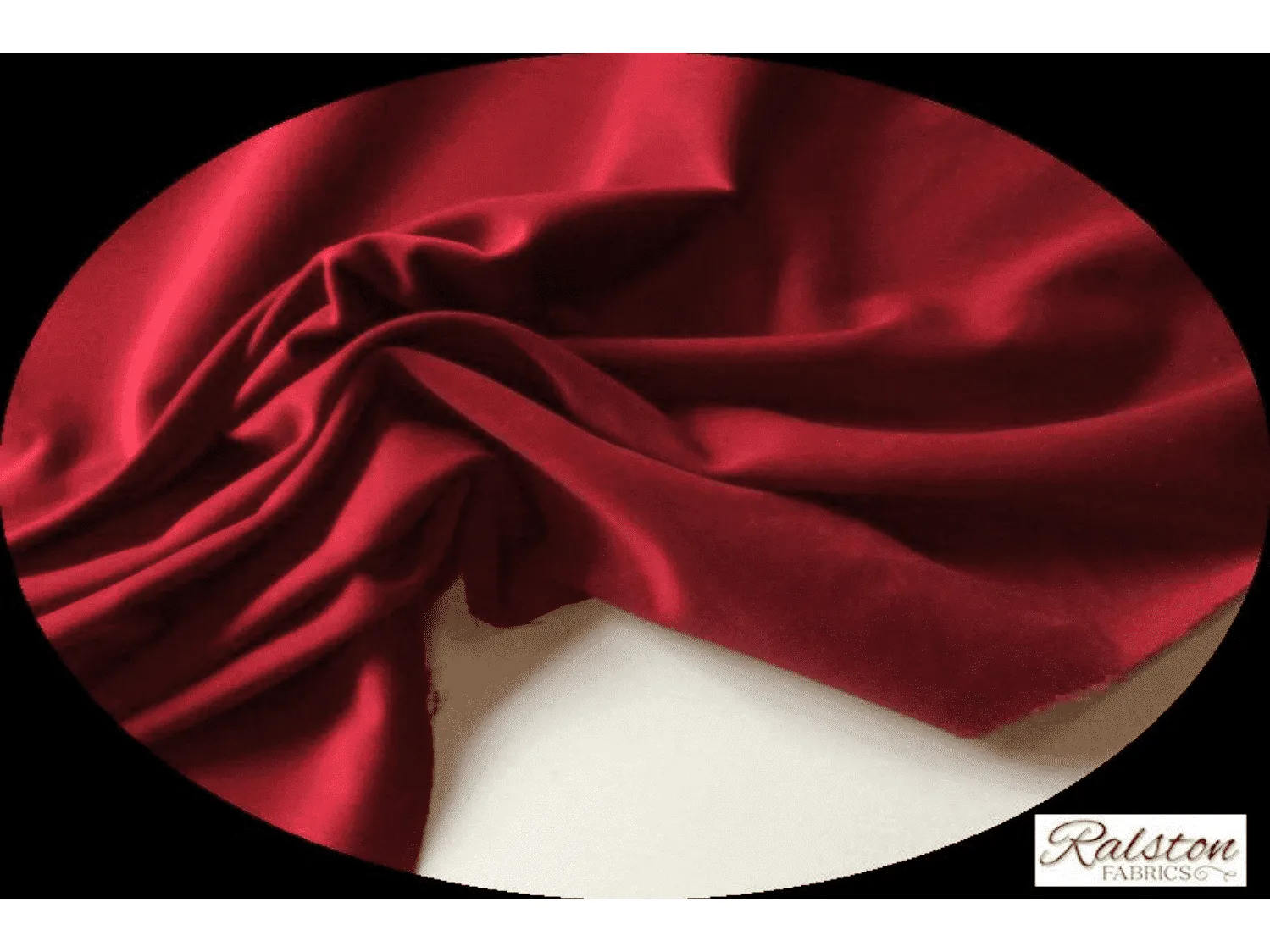 REDCURRANT - Cotton Curtain Velvet by Truly Sumptuous