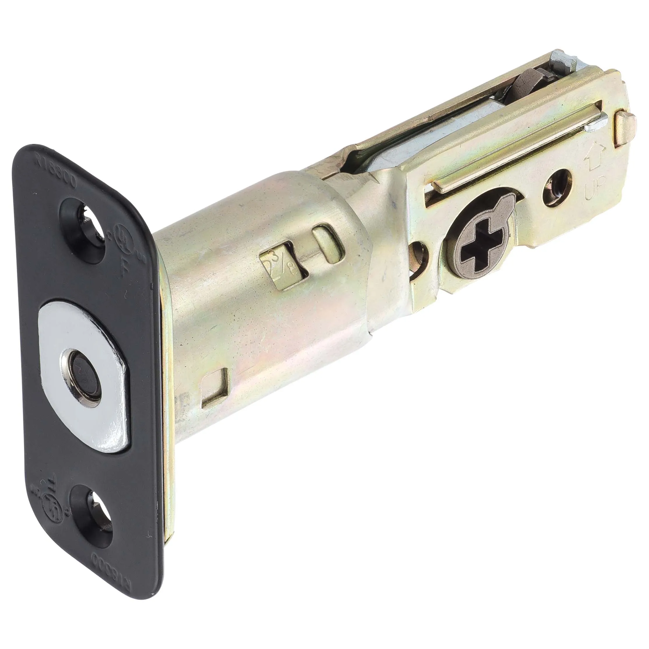 Residential Deadbolt Latch, UL Fire Rated, Adjustable 2 3/8 In. To 2 3/4 In.