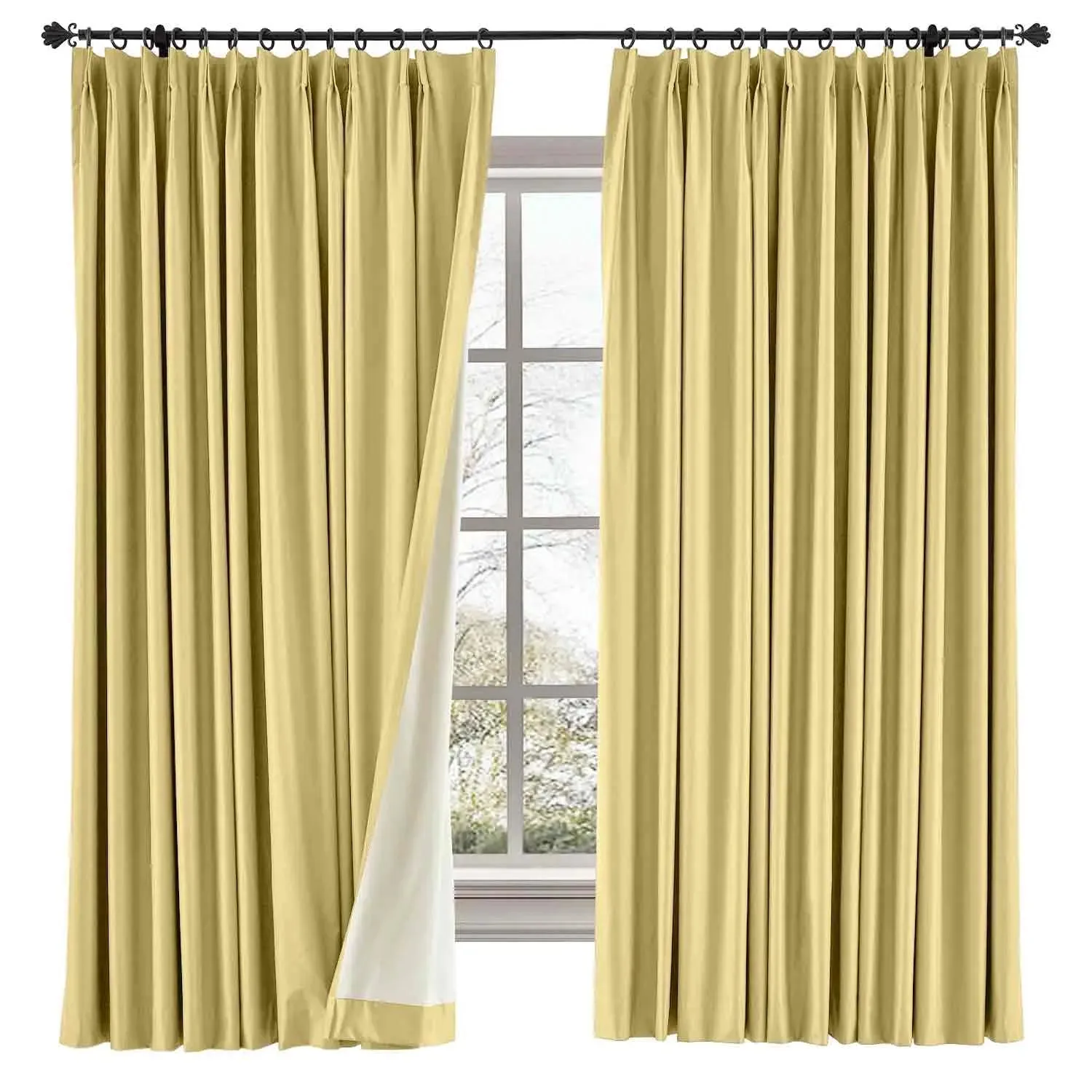 Saba Absolute Blackout Thermal Curtain with Foam Coated Pleated