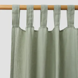 Sage Green Linen Curtains (Pair)