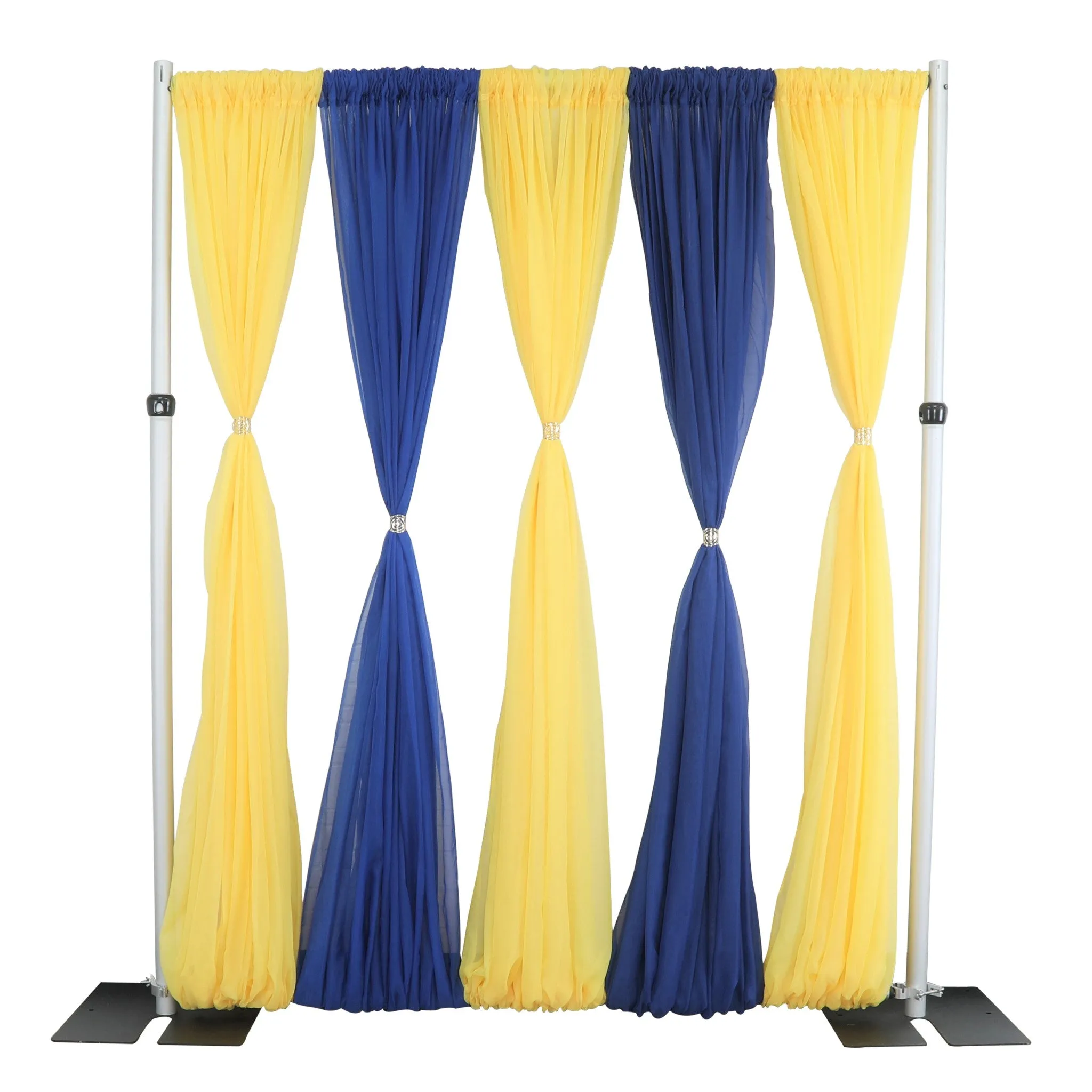 Sheer Voile Flame Retardant (FR) 12ft H x 118" W Drape/Backdrop Curtain Panel - Canary Yellow