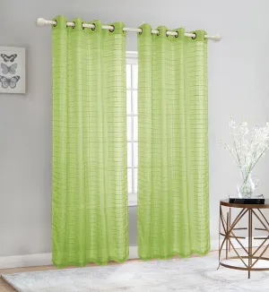 Sheer Voile Grommet Top Window Curtain Panel, 81007