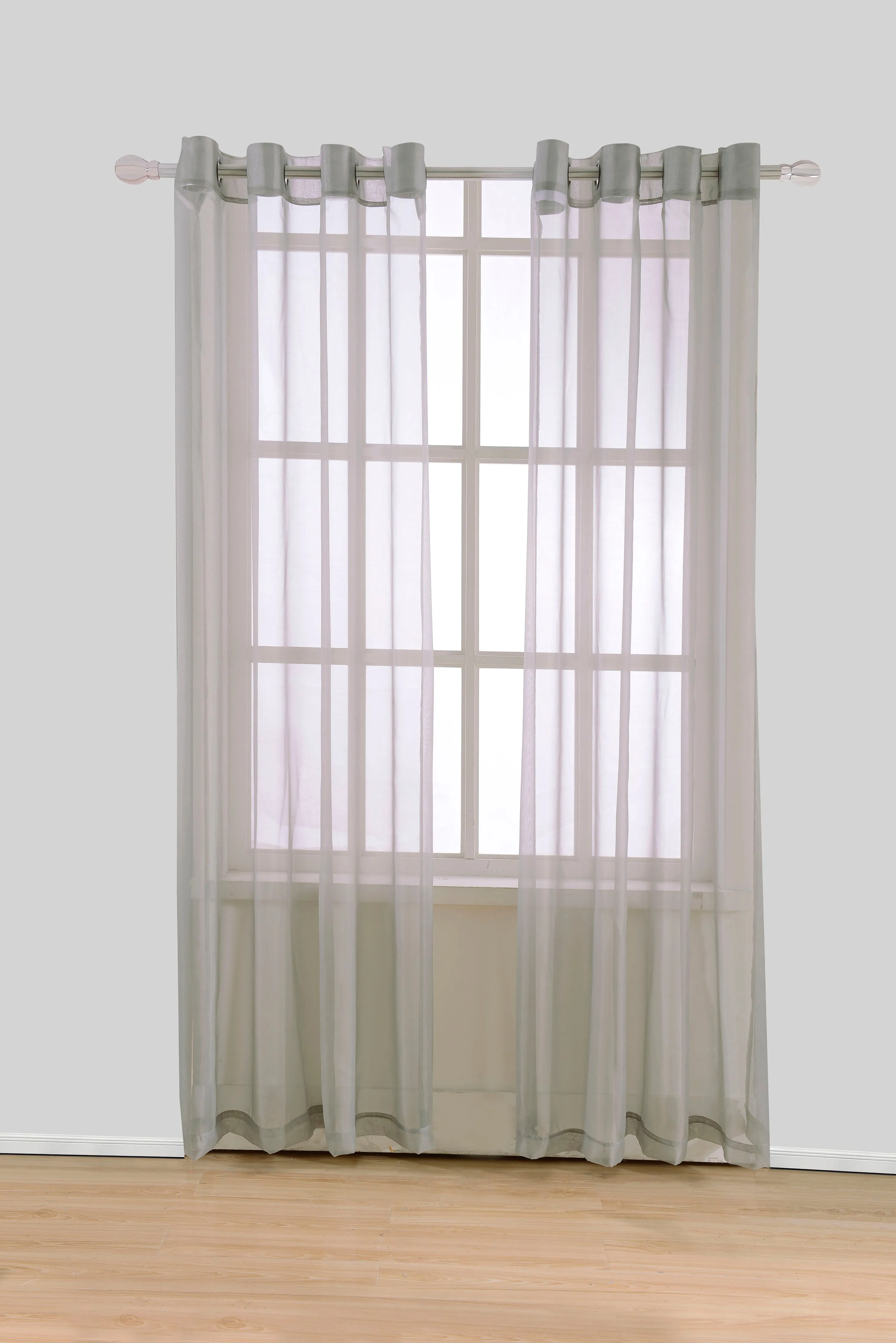 Sheer Voile Grommet Top Window Curtain Panel, 81009