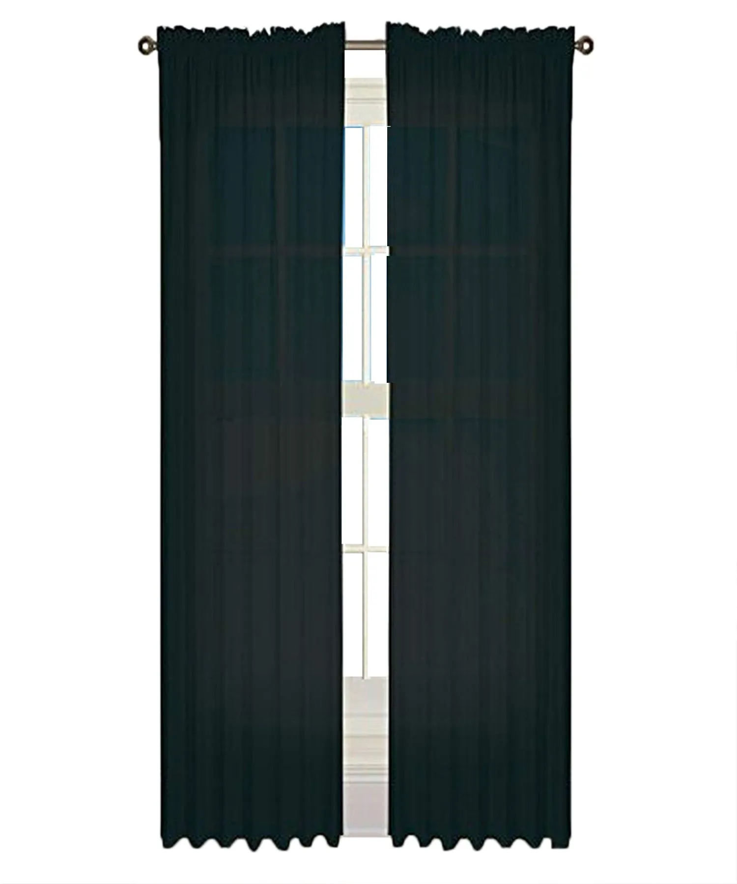 Sheer Voile Grommet Top Window Curtain Panel, 81009