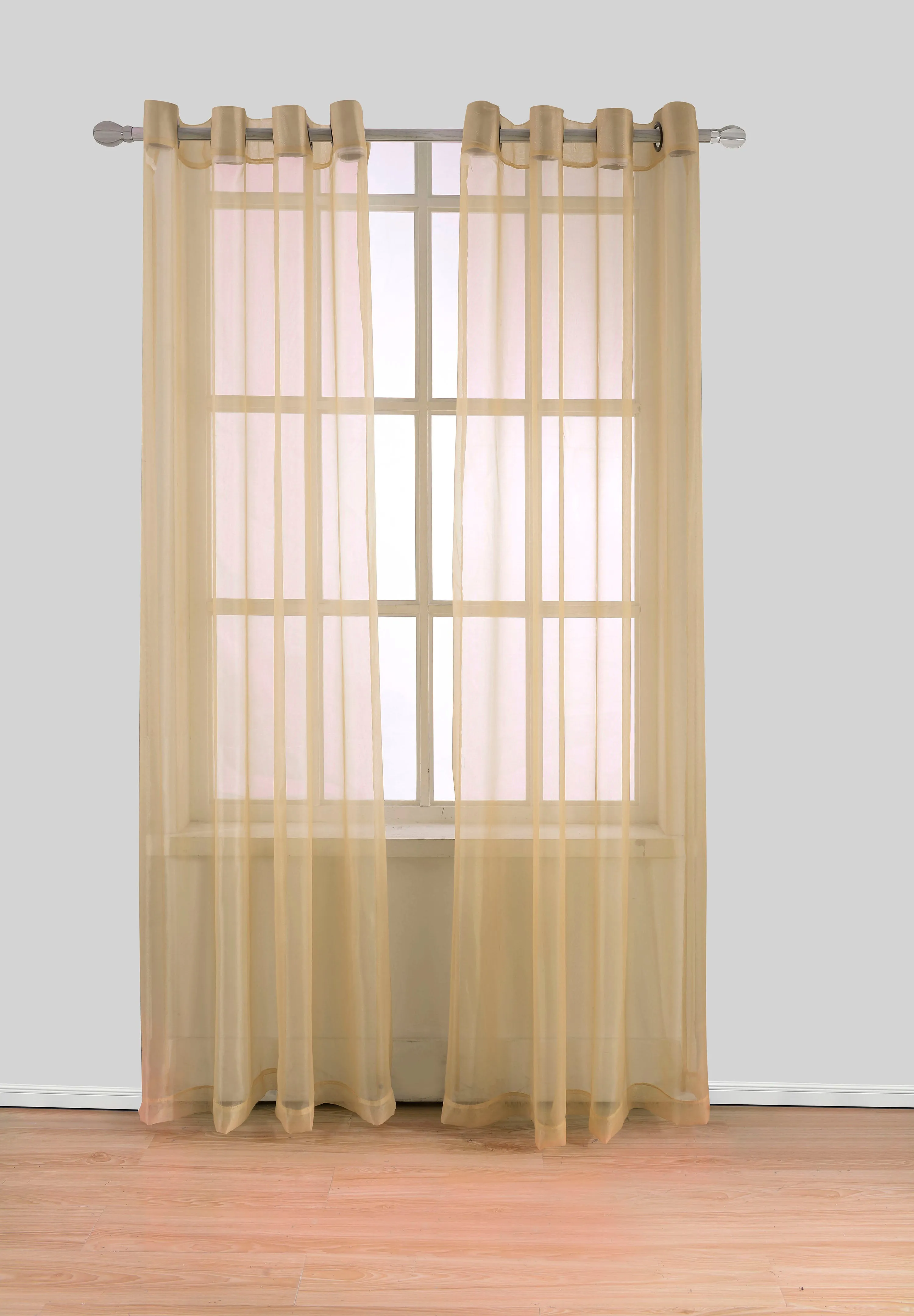 Sheer Voile Grommet Top Window Curtain Panel, 81009