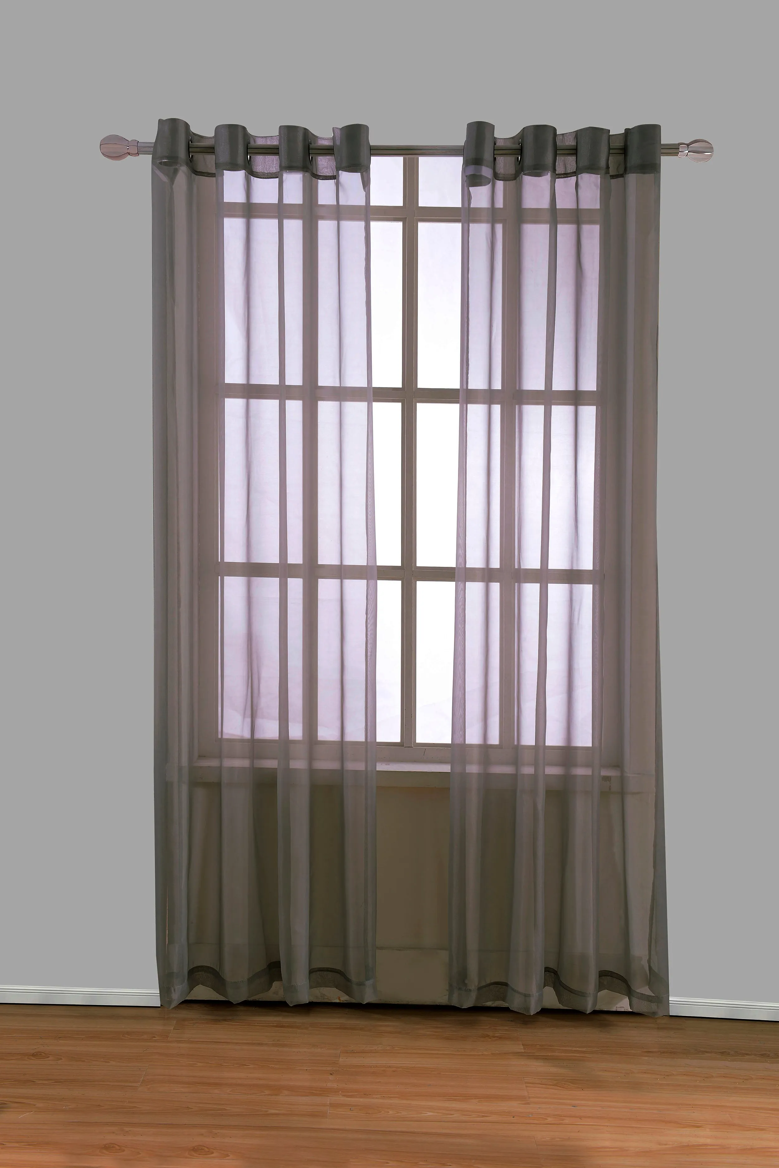 Sheer Voile Grommet Top Window Curtain Panel, 81009