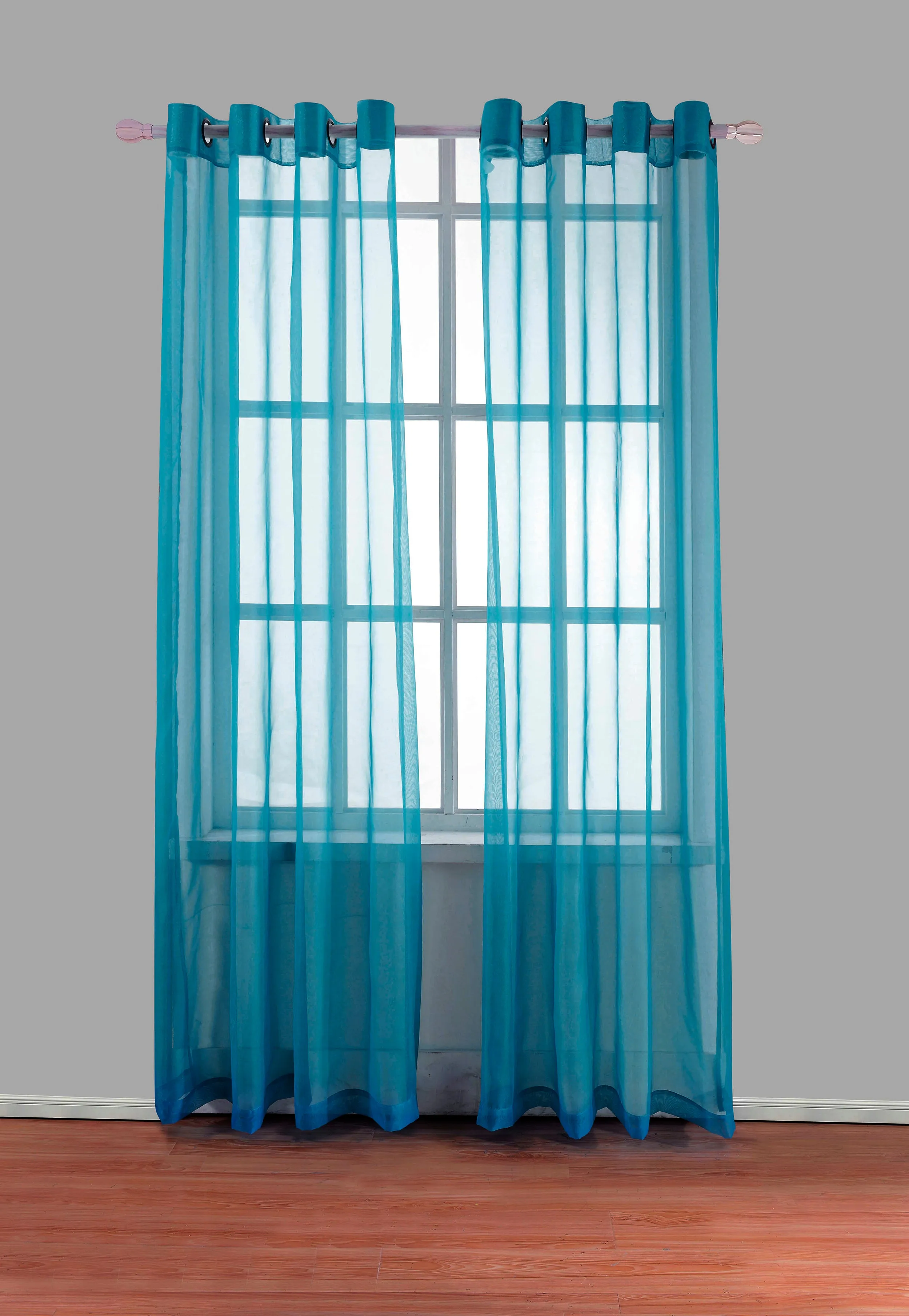 Sheer Voile Grommet Top Window Curtain Panel, 81009