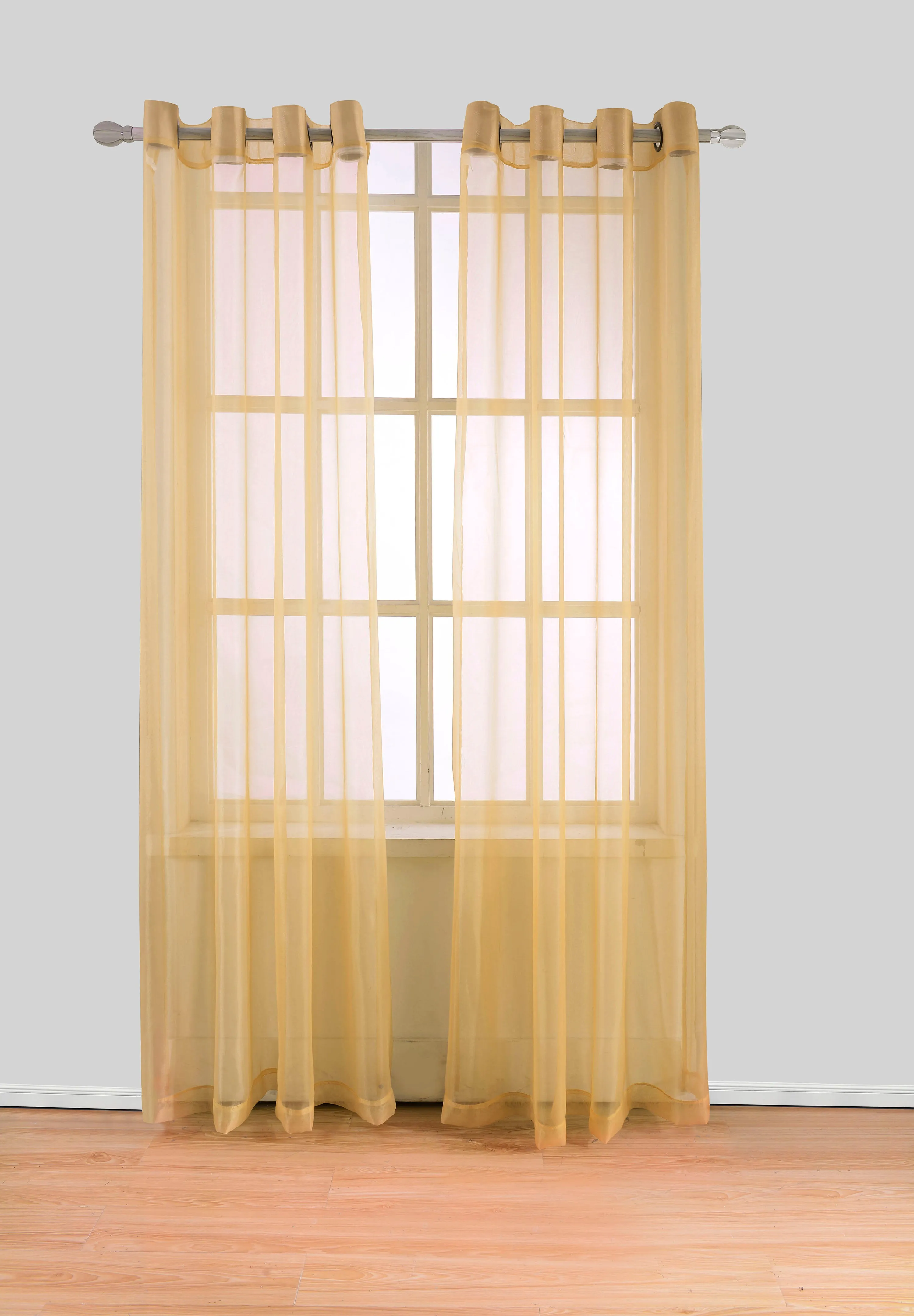 Sheer Voile Grommet Top Window Curtain Panel, 81009