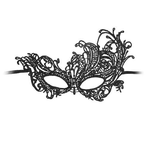 Shots - Ouch Black and White Lace Eye Mask Royal (Black)