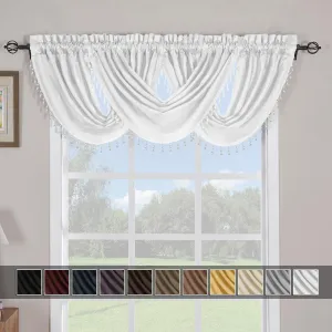 Soho Waterfall Decorative Trim Window Valance 57”wx 37”L (Single)