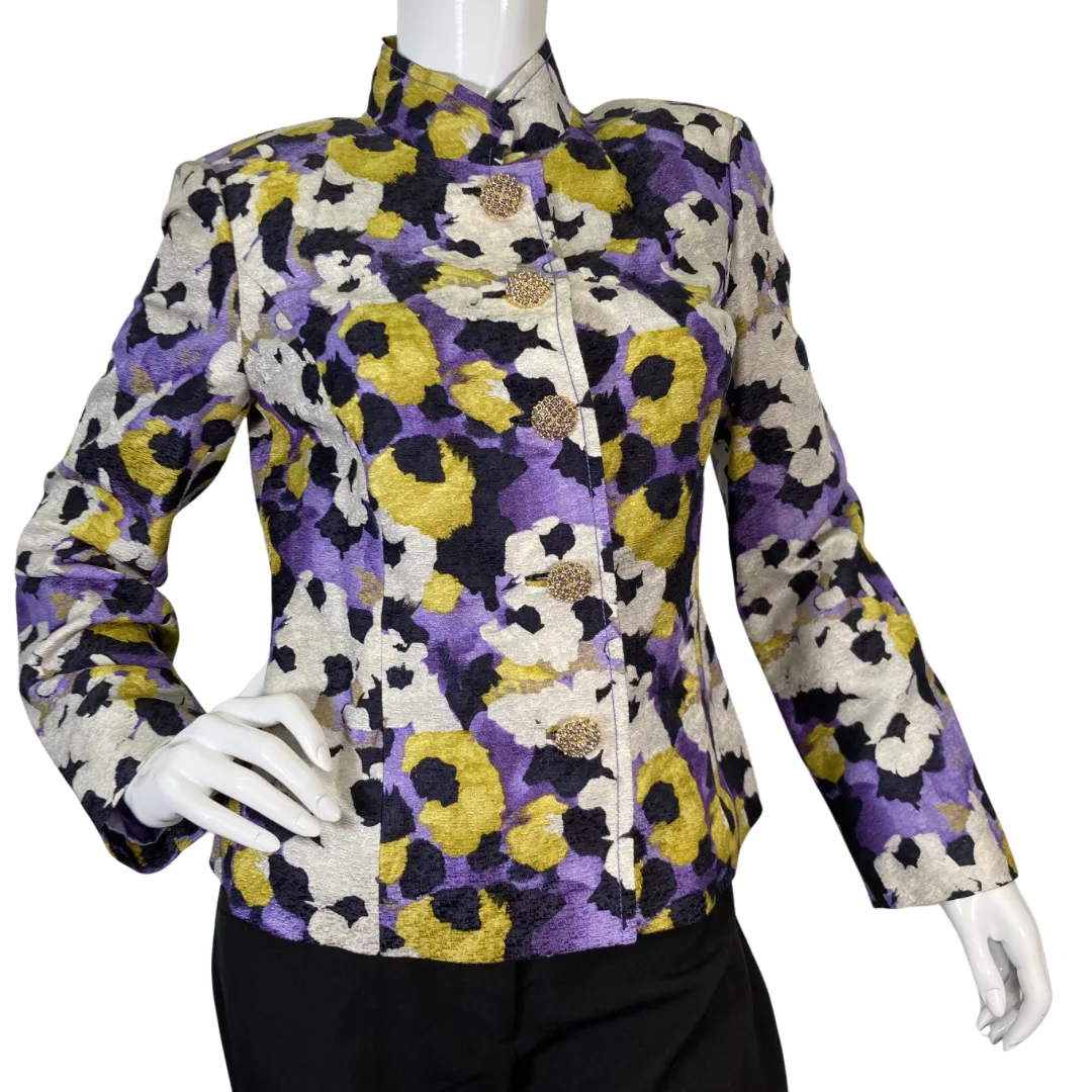 St. John Vibrant Floral-Patterned Jacket