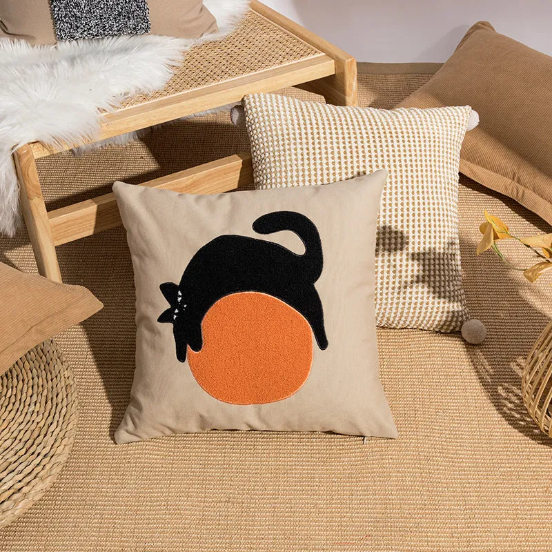 Stylish Cotton Canvas Throw Pillowcase