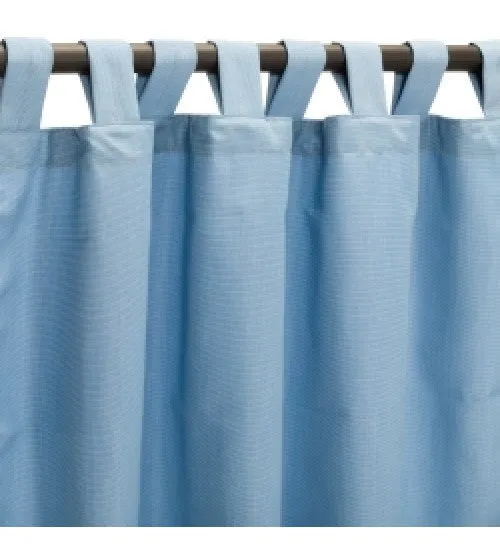 Sunbrella Outdoor Curtain with Tab Top - Canvas Air Blue