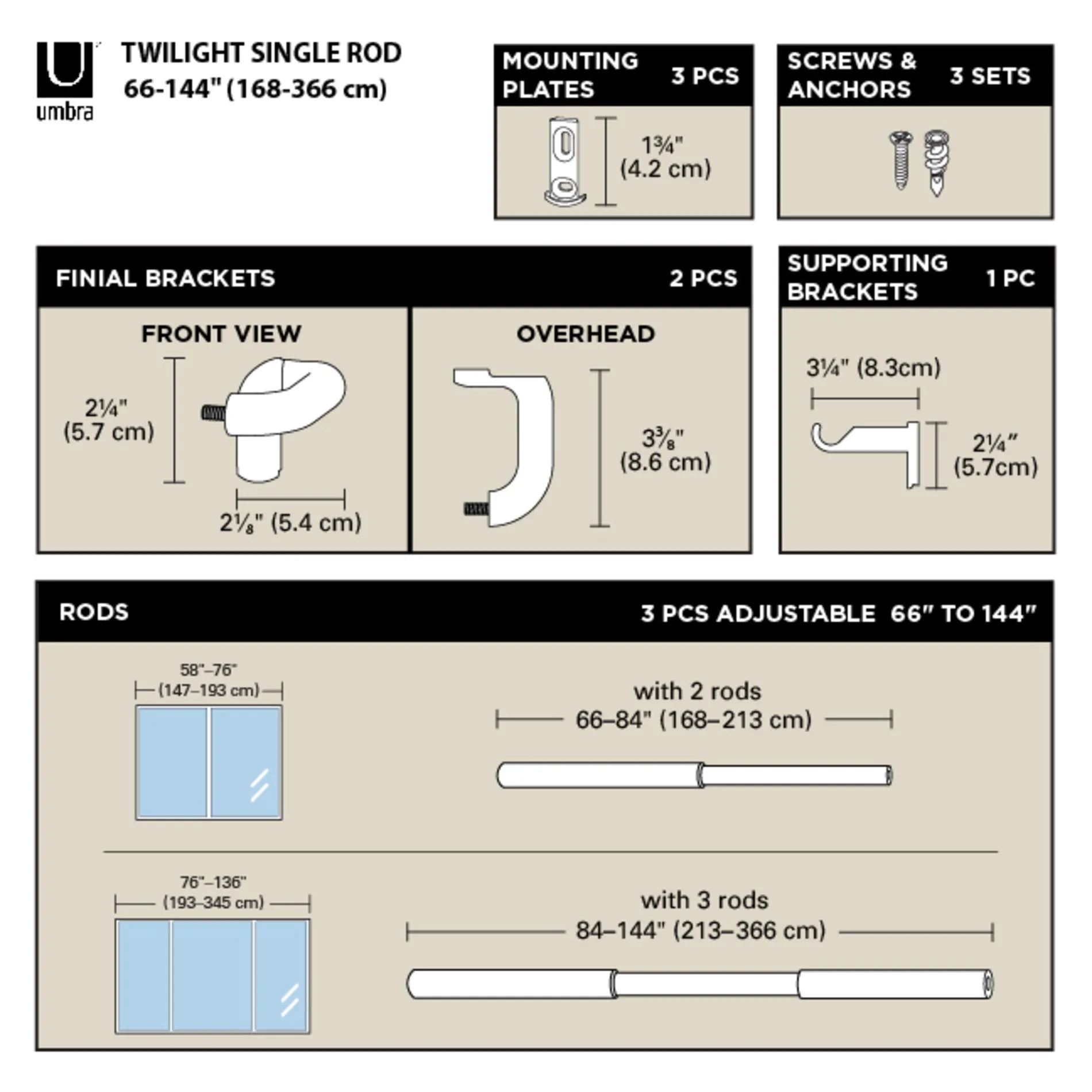 Twilight Blackout Curtain Rod