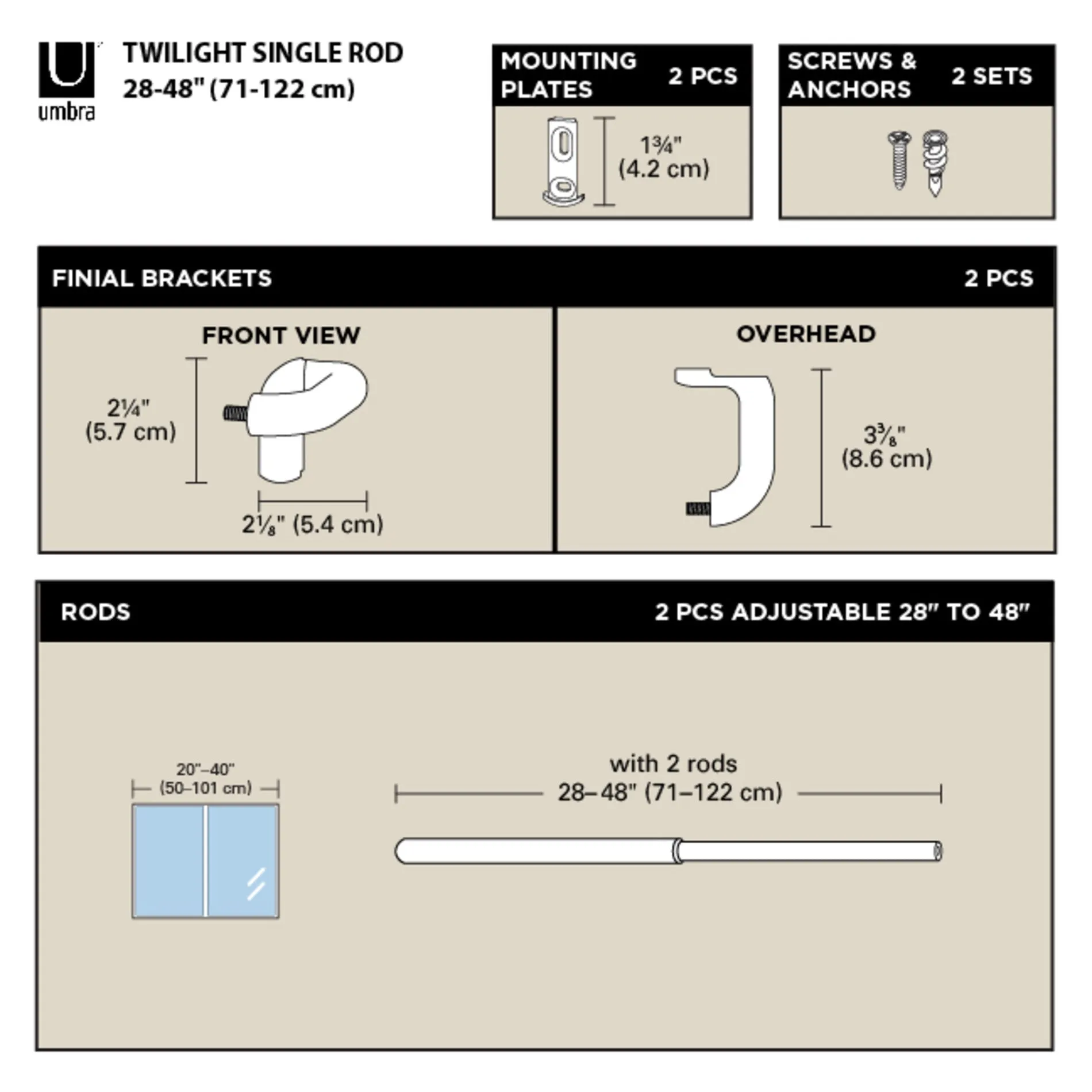 Twilight Blackout Curtain Rod