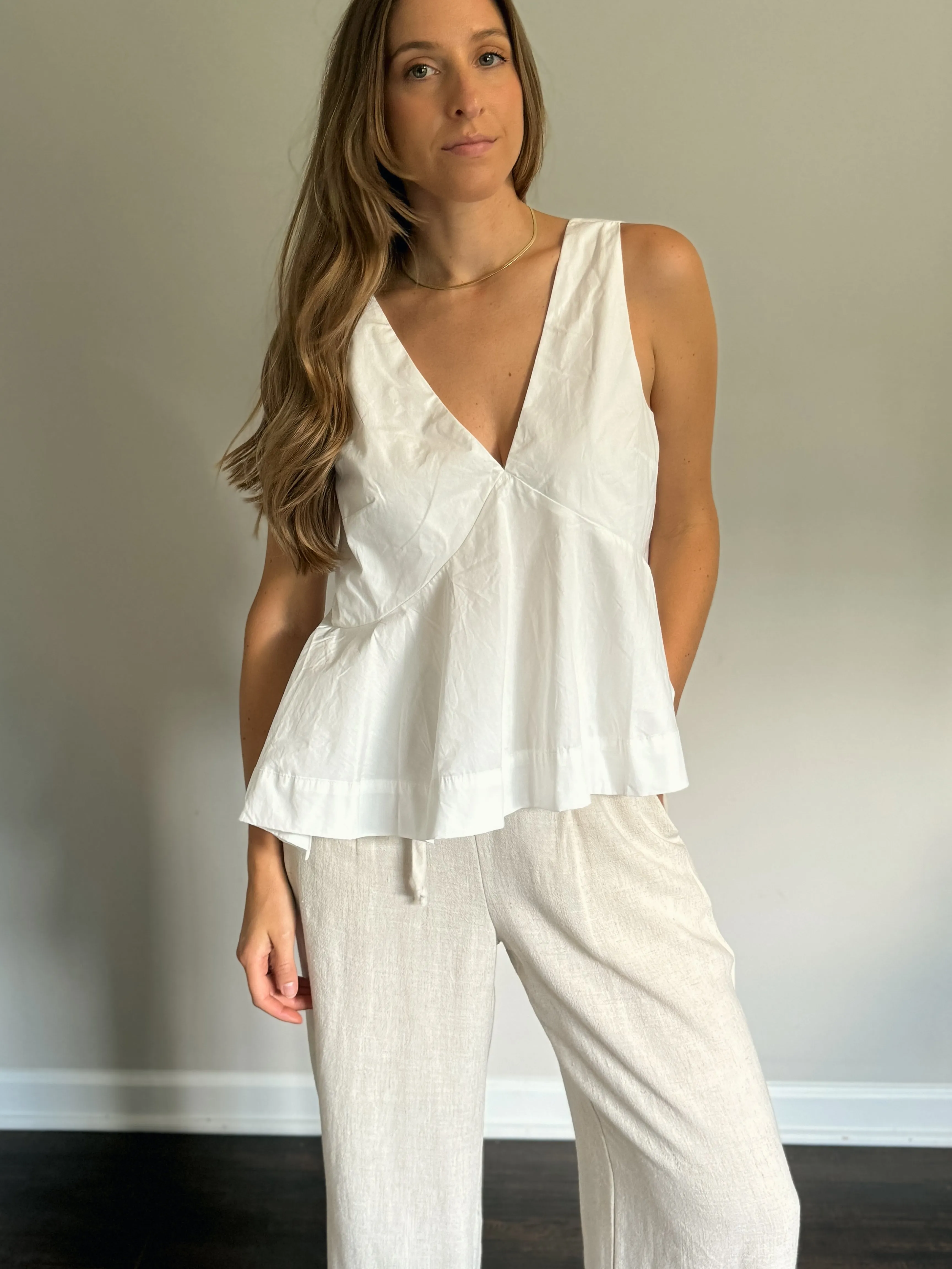 V-Neck Flare Out Top