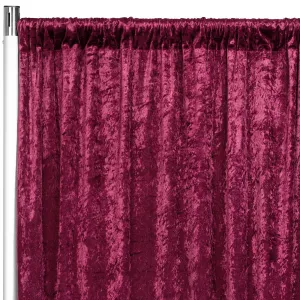 Velvet 10ft H x 52" W Drape/Backdrop Curtain Panel - Burgundy