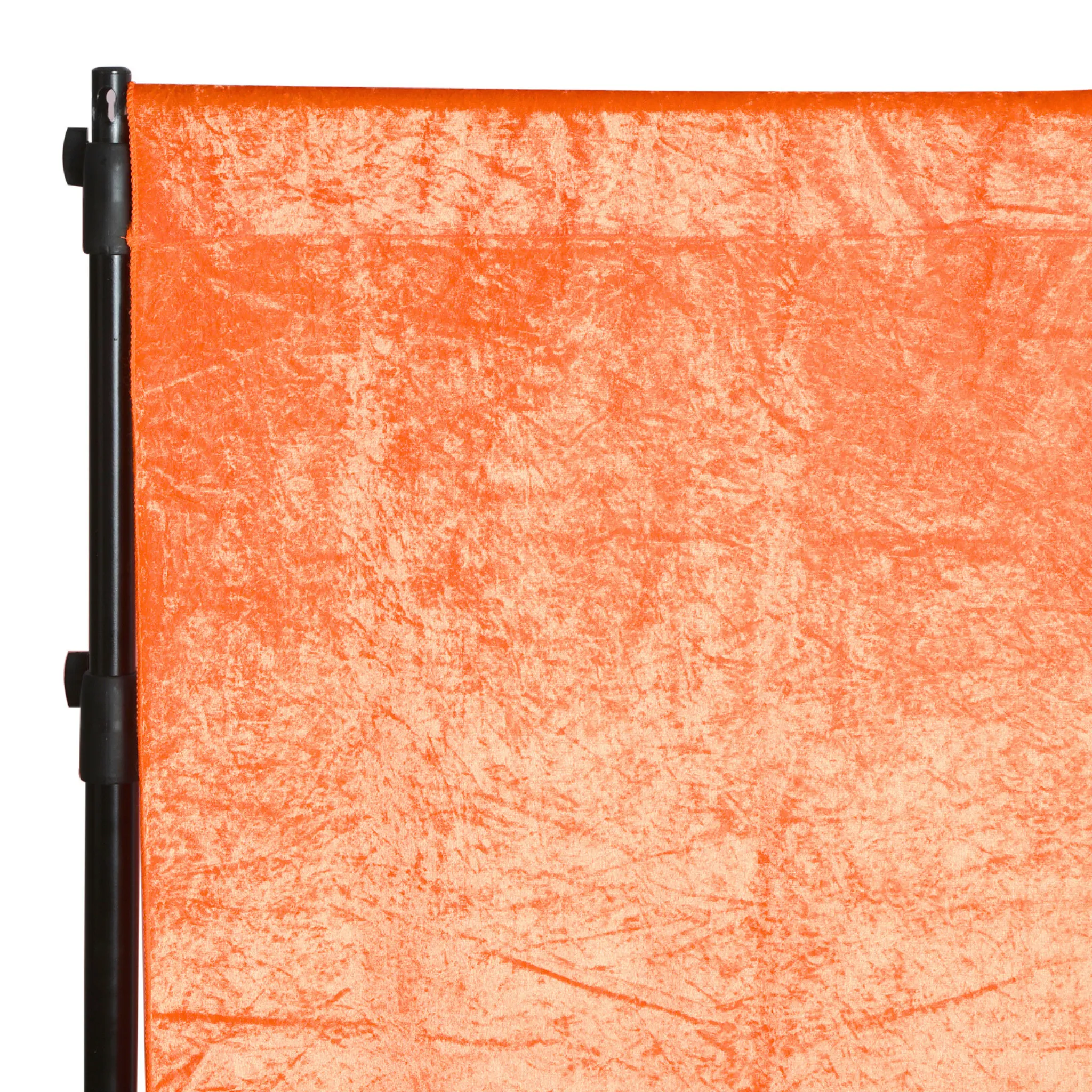 Velvet 10ft H x 52" W Drape/Backdrop Curtain Panel - Orange