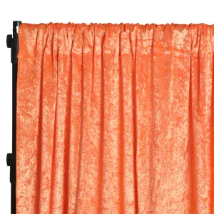 Velvet 10ft H x 52" W Drape/Backdrop Curtain Panel - Orange