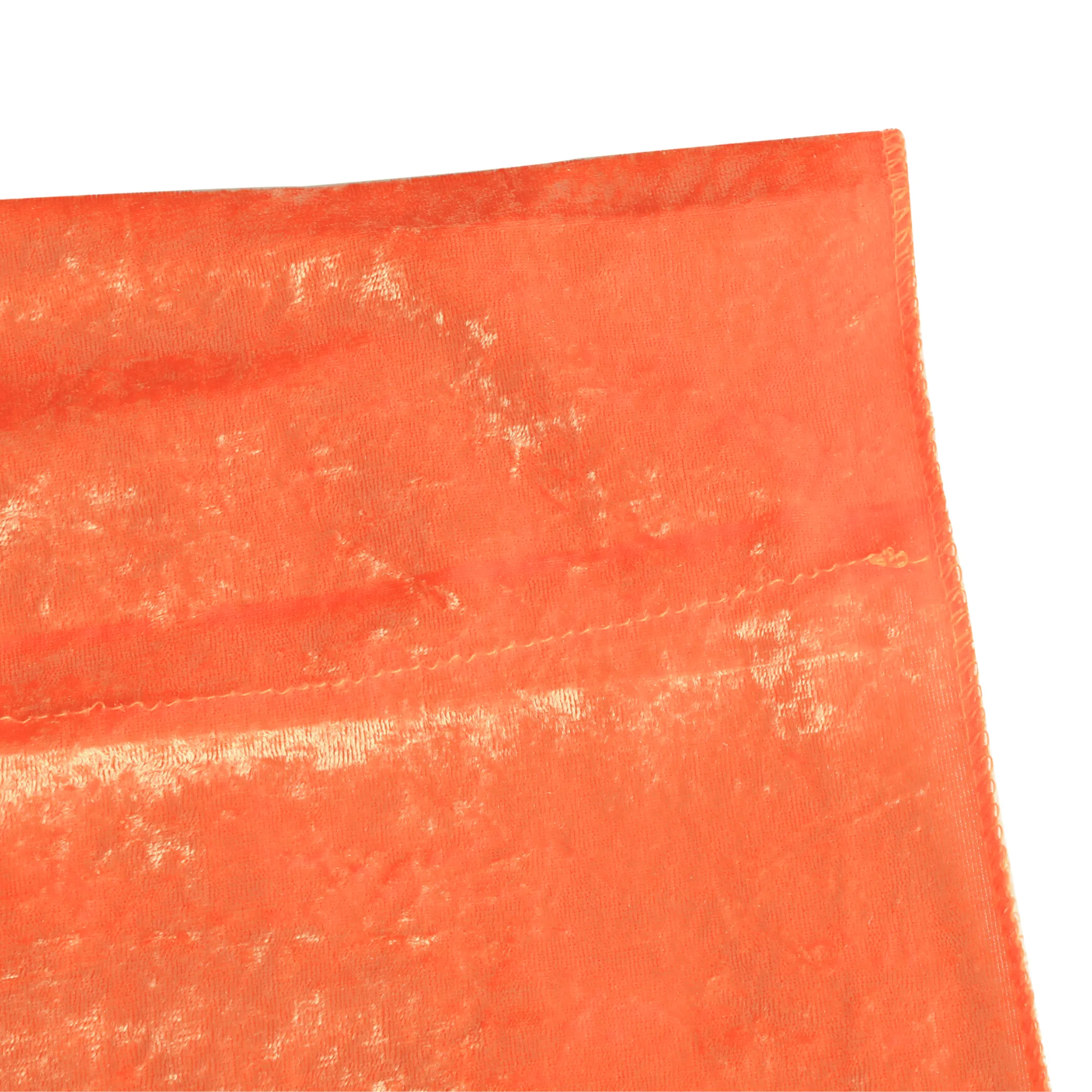 Velvet 10ft H x 52" W Drape/Backdrop Curtain Panel - Orange