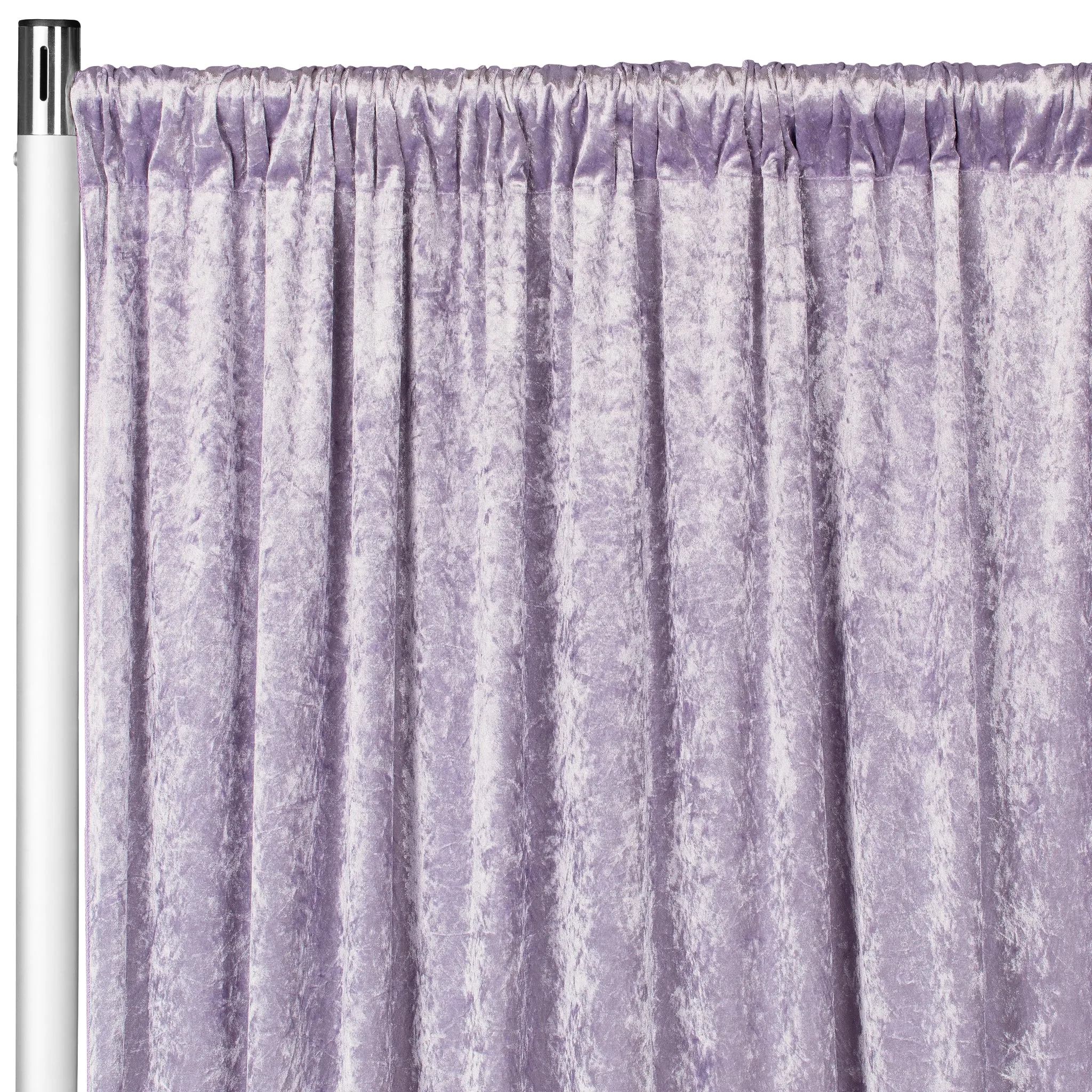 Velvet 10ft H x 52" W Drape/Backdrop Curtain Panel - Wisteria