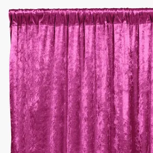 Velvet 12ft H x 52" W Drape/Backdrop Curtain Panel - Magenta