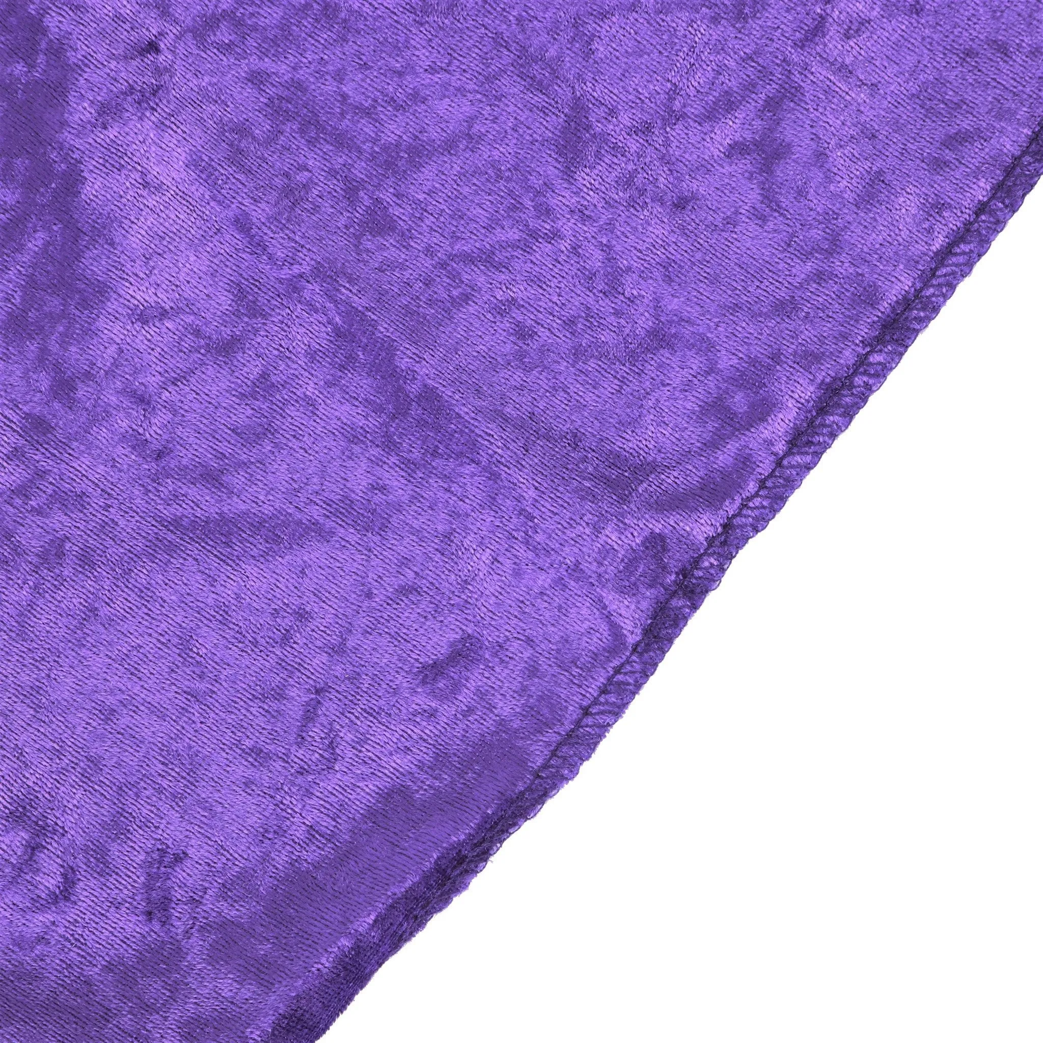 Velvet 12ft H x 52" W Drape/Backdrop Curtain Panel - Purple