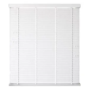 Venetian Faux Wood Blind - White