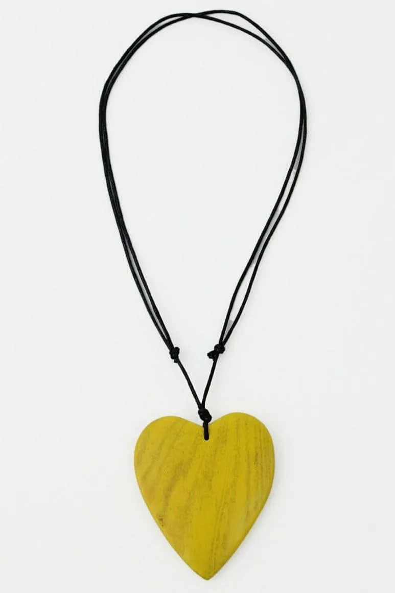 Wooden Heart Necklace