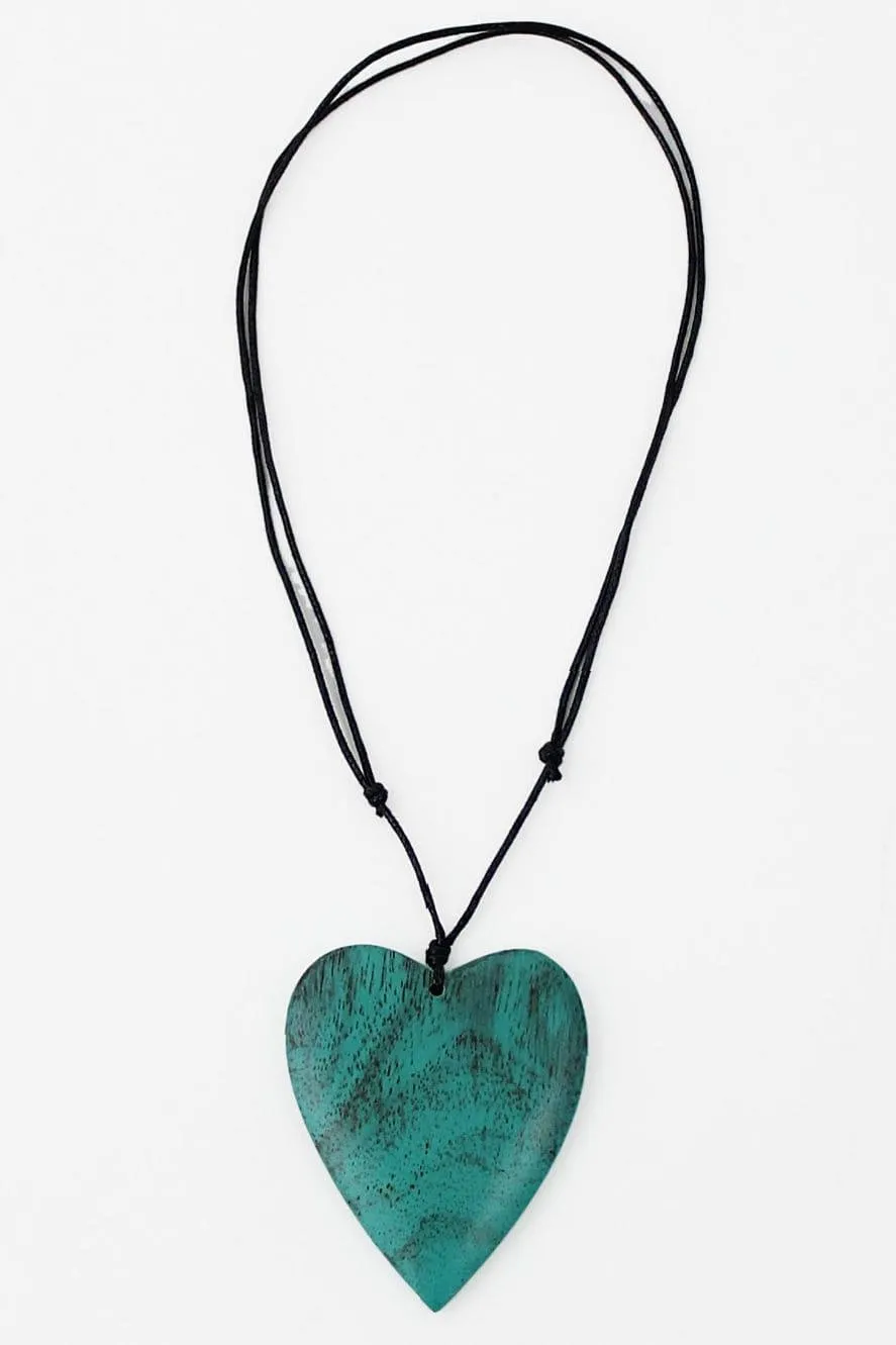 Wooden Heart Necklace